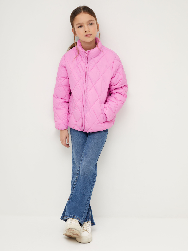 Стеганая куртка для девочек (розовый, 152) от Sela