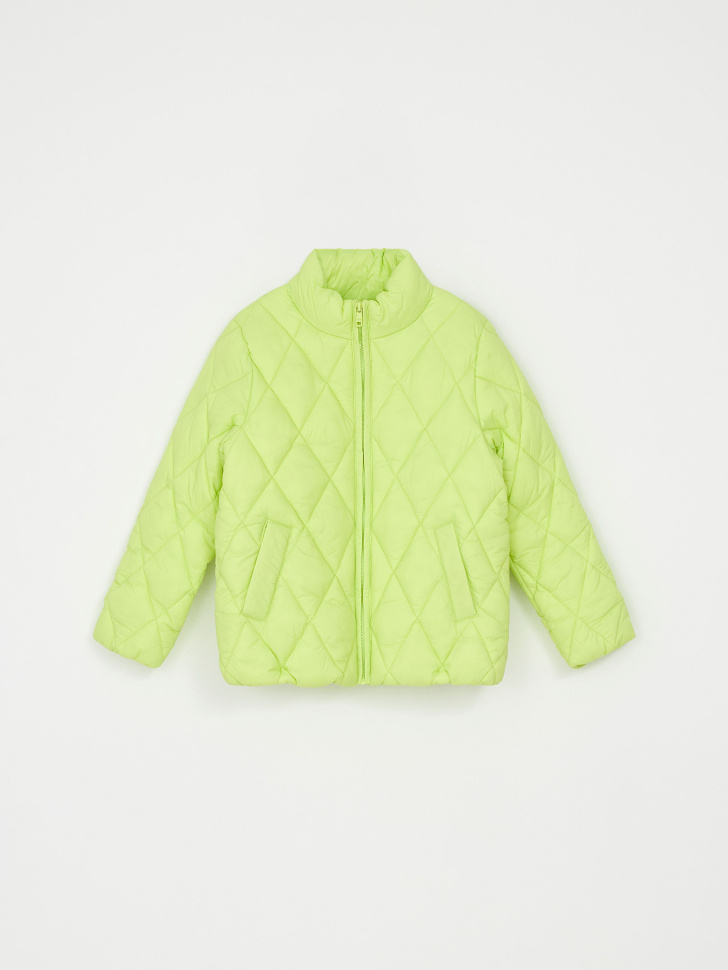 Стеганая куртка для девочек (зеленый, 128) sela 4680168280535 - фото 3