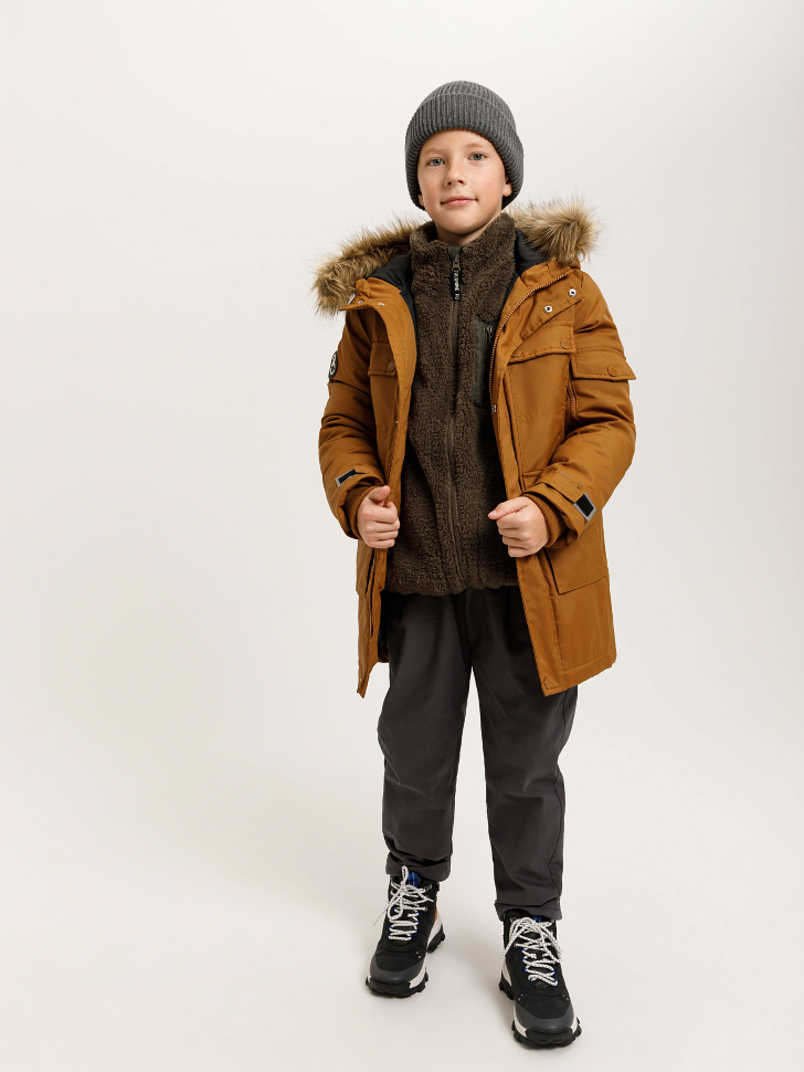 куртка для мальчиков (коричневый, 122/ 7-8 YEARS) sela 4640078091591