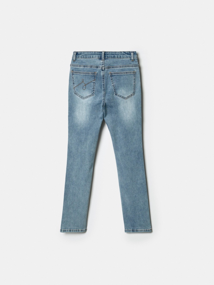 зауженные джинсы для девочек от бренда sela вид слева