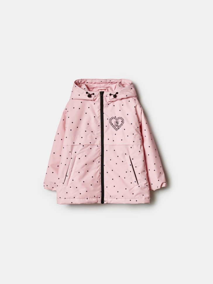 Куртка Sela демисезонная с вышивкой для девочек, розовый, арт. 41681