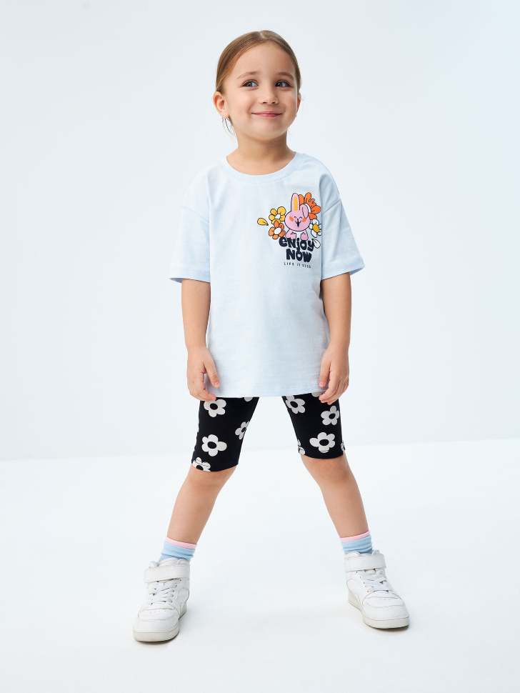 

Велосипедки с принтом для девочек