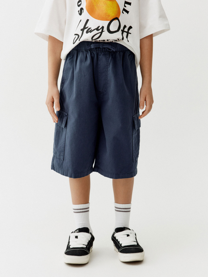 шорты-карго с объемными карманами для мальчиков 4610517910455 фотография