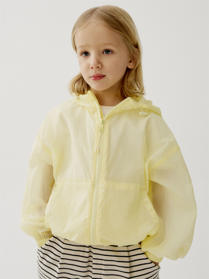 Ветровка SELA из полупрозрачного нейлона для мальчиков, желтый, арт. 49700