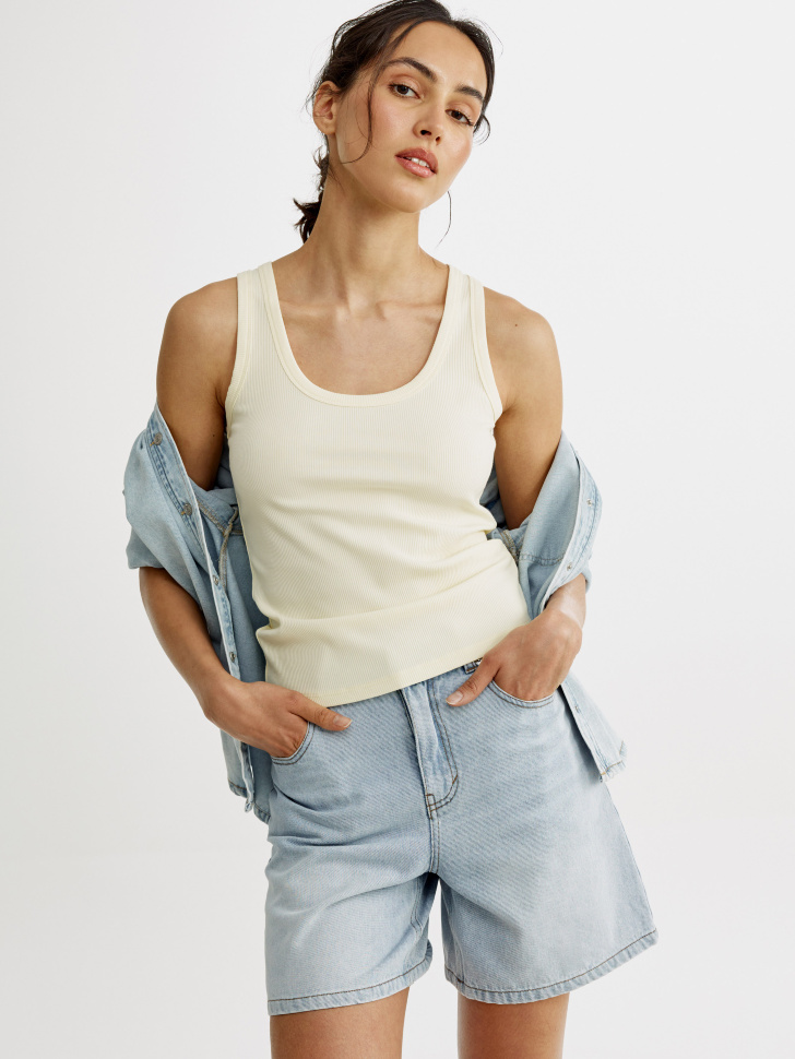 базовый топ эми в рубчик по цене 999 руб вид справа