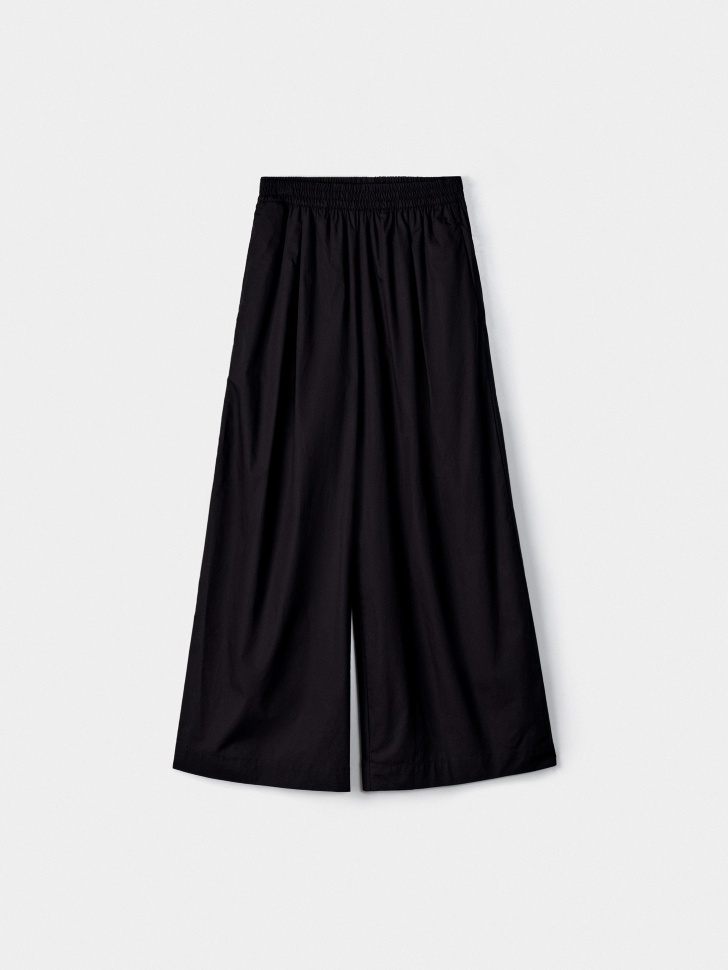 Широкие брюки Sela со складками, черный, арт. 54345