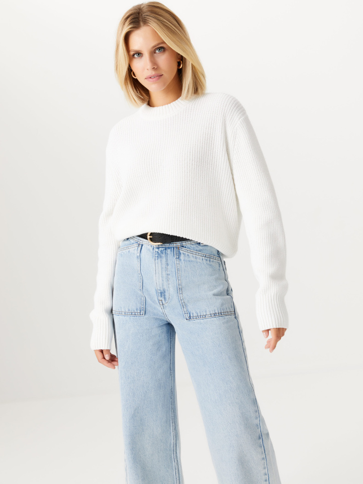 

Вязаный джемпер, Белый