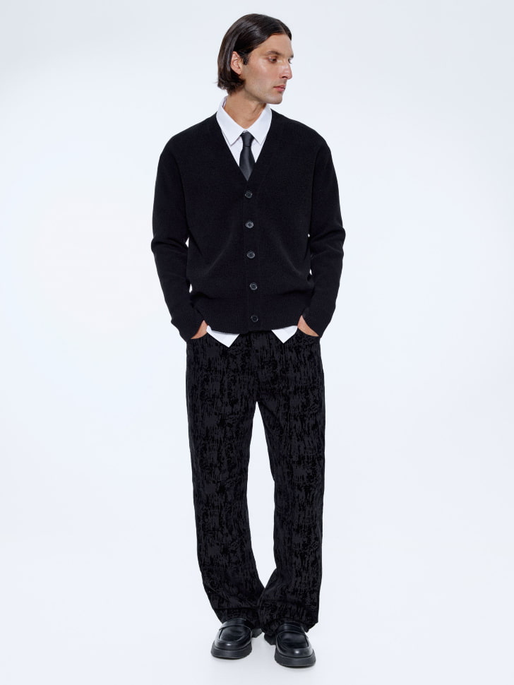 кардиган relaxed fit из синели 4680798693835 по акции