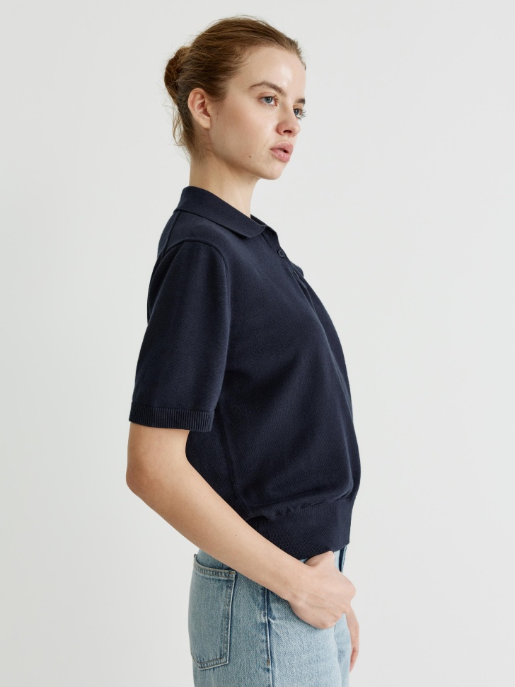 вязаный джемпер с воротником поло 4610517277602 купить с доставкой