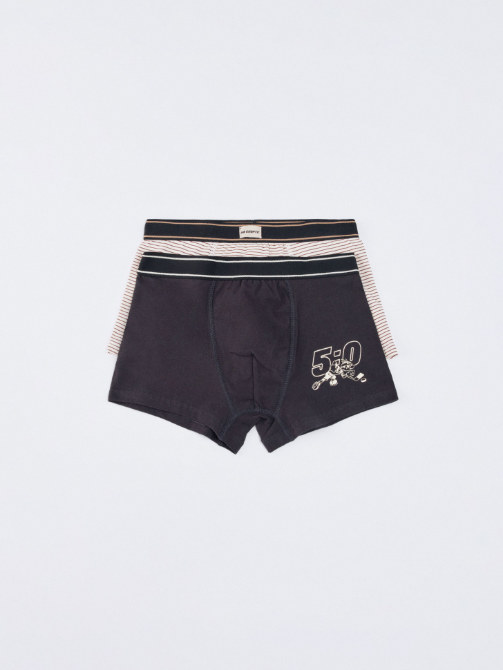 Набор из 2 трусов-боксеров SELA x Союзмультфильм для мальчиков, разноцветный, арт. 33681