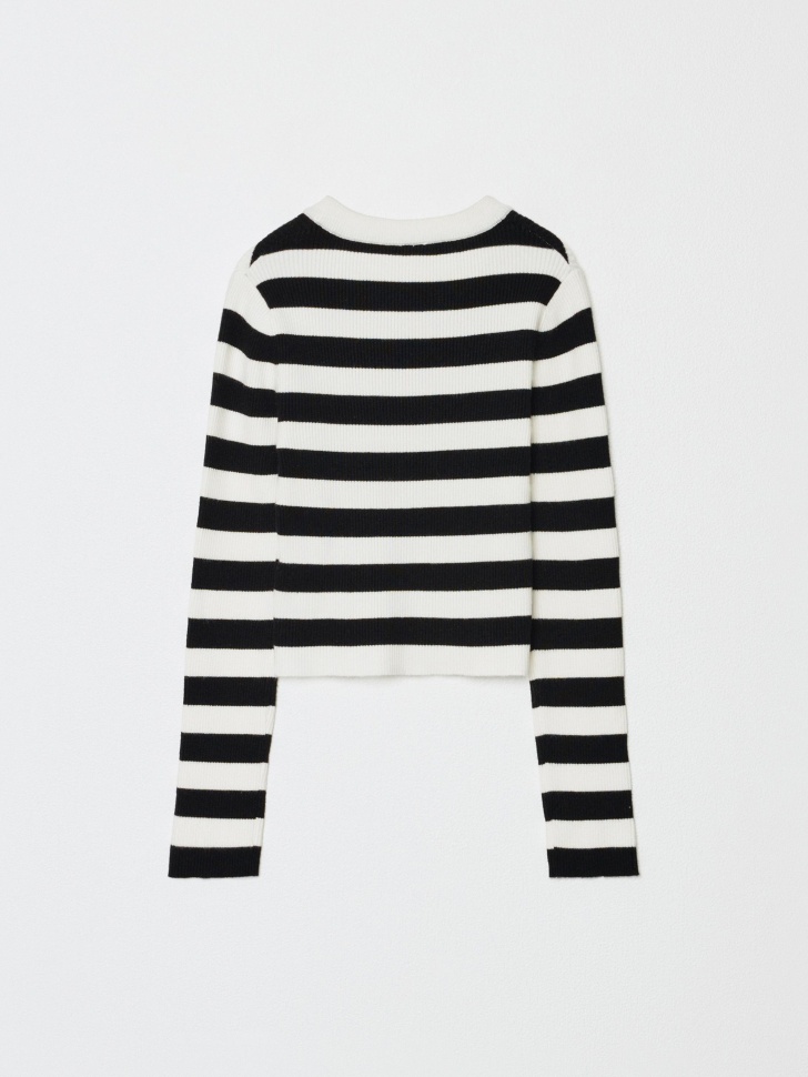 вязаный джемпер в полоску для девочек 4610517201003 по акции