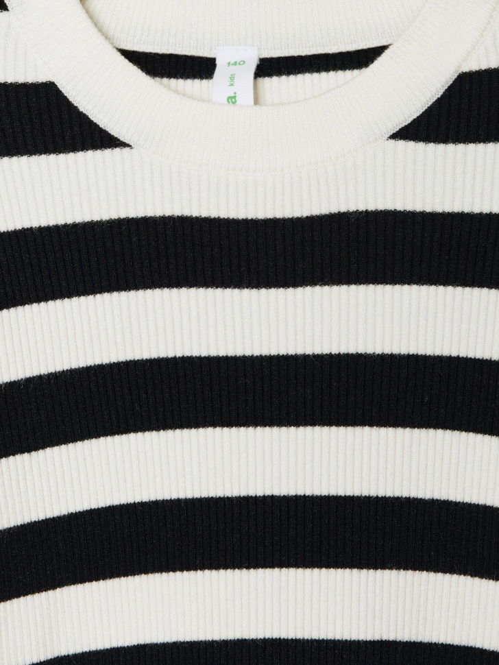 вязаный джемпер в полоску для девочек 4610517201003 в интернет магазине