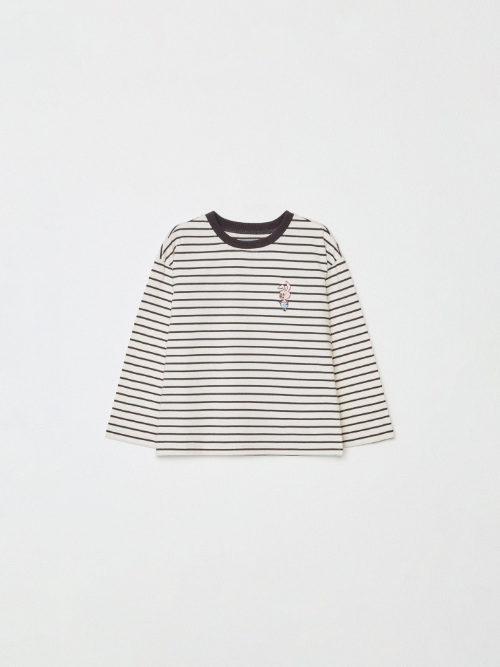 лонгслив с вышивкой для девочек из коллекции  x союзмультфильм по цене 1299 руб вид справа