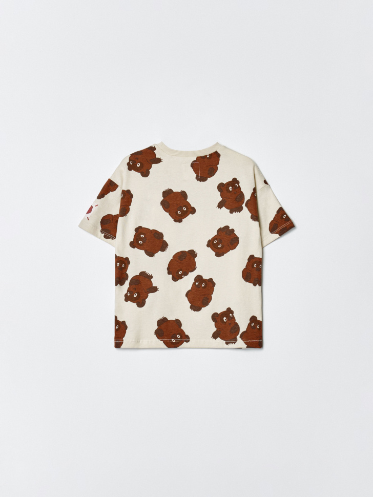 футболка оверсайз с принтом  x союзмультфильм детская от бренда sela вид слева