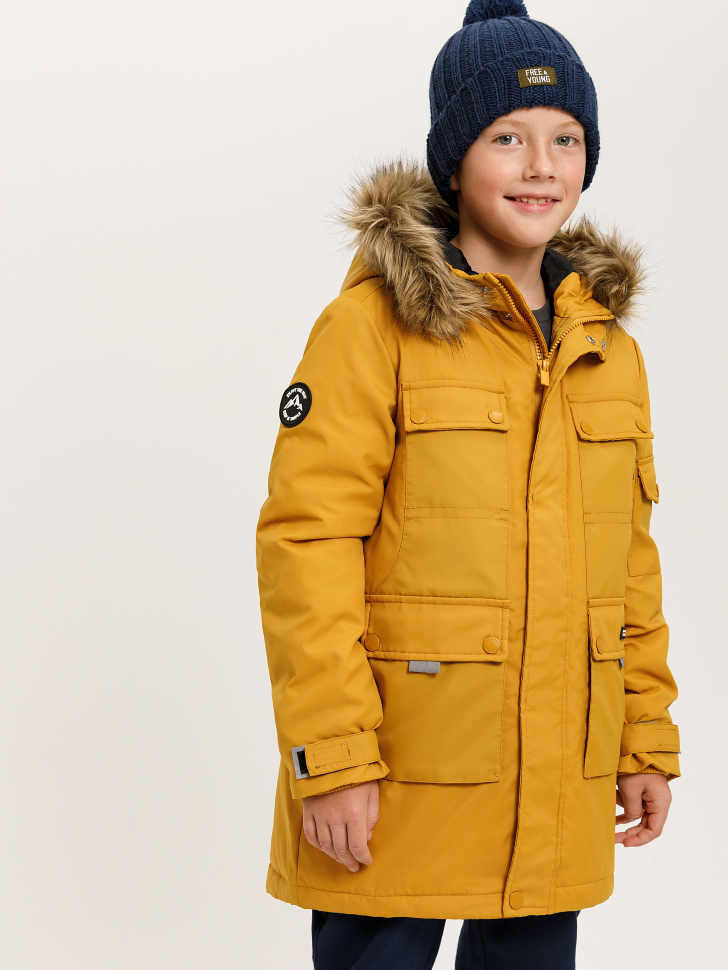 куртка для мальчиков (желтый, 128/ 8-9 YEARS) sela 4640078091669
