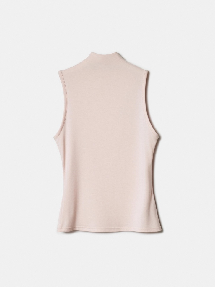 топ с воротником из смесового модала из линейки  young из модала спереди