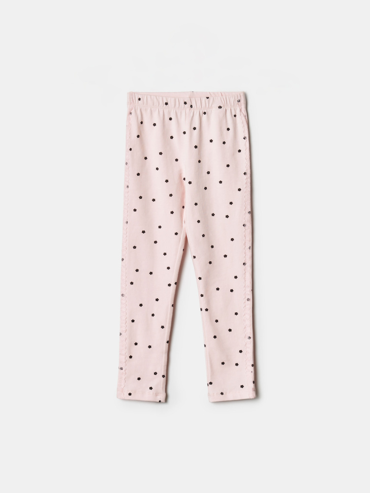 Леггинсы SELA с принтом и кружевом, розовый, арт. 38801