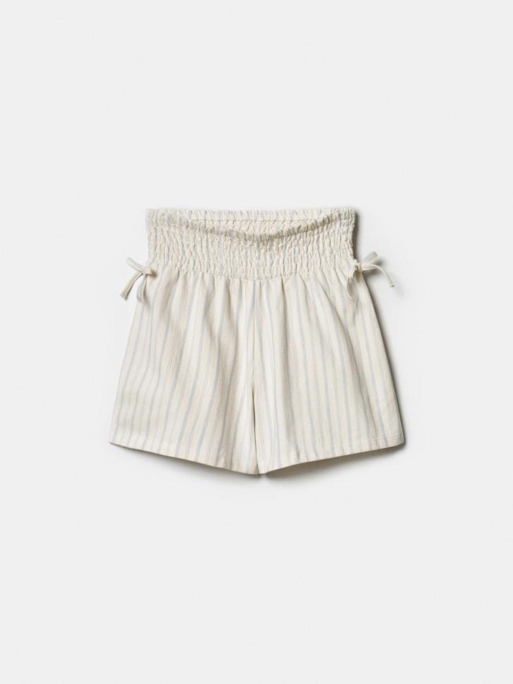 Шорты SELA из хлопка в полоску для девочек, разноцветный, арт. 43034