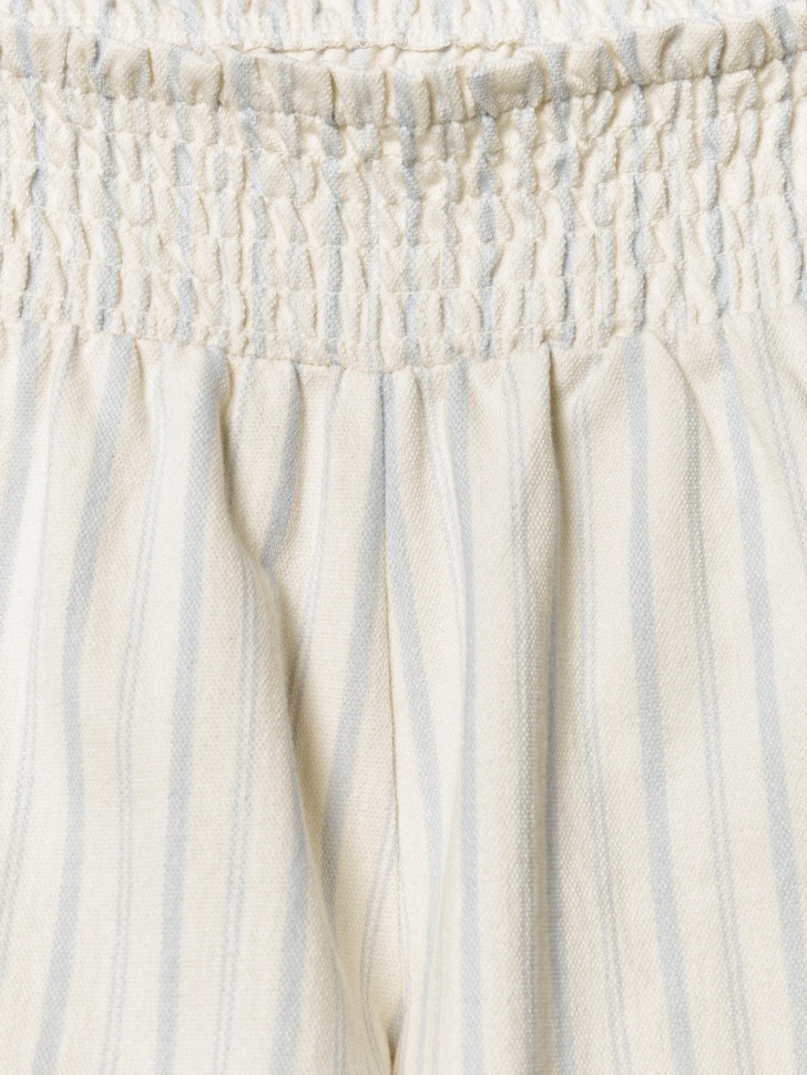 шорты из хлопка в полоску для девочек из россии вид сбоку