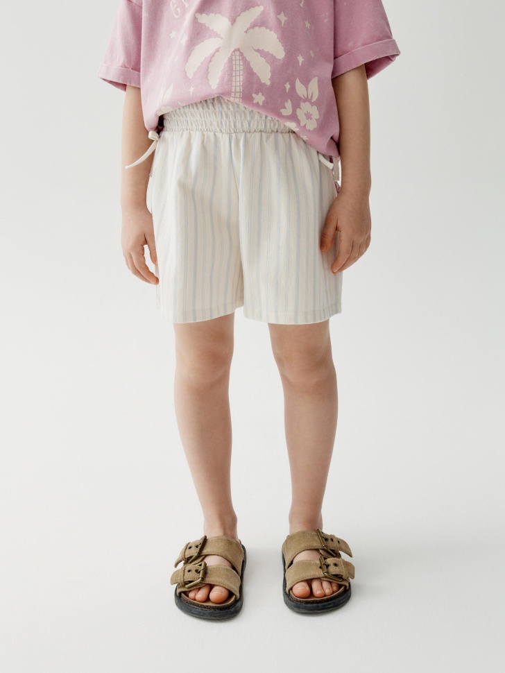 шорты из хлопка в полоску для девочек 4680704962000 фотография