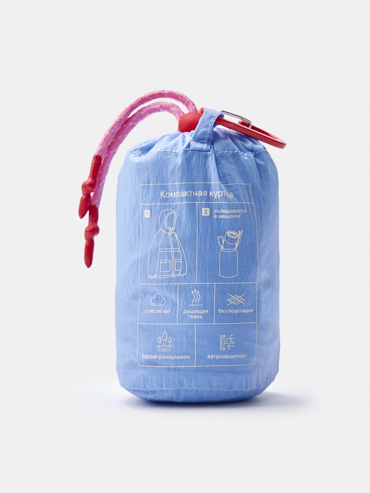 ветровка из полупрозрачного нейлона для девочек от бренда sela вид слева