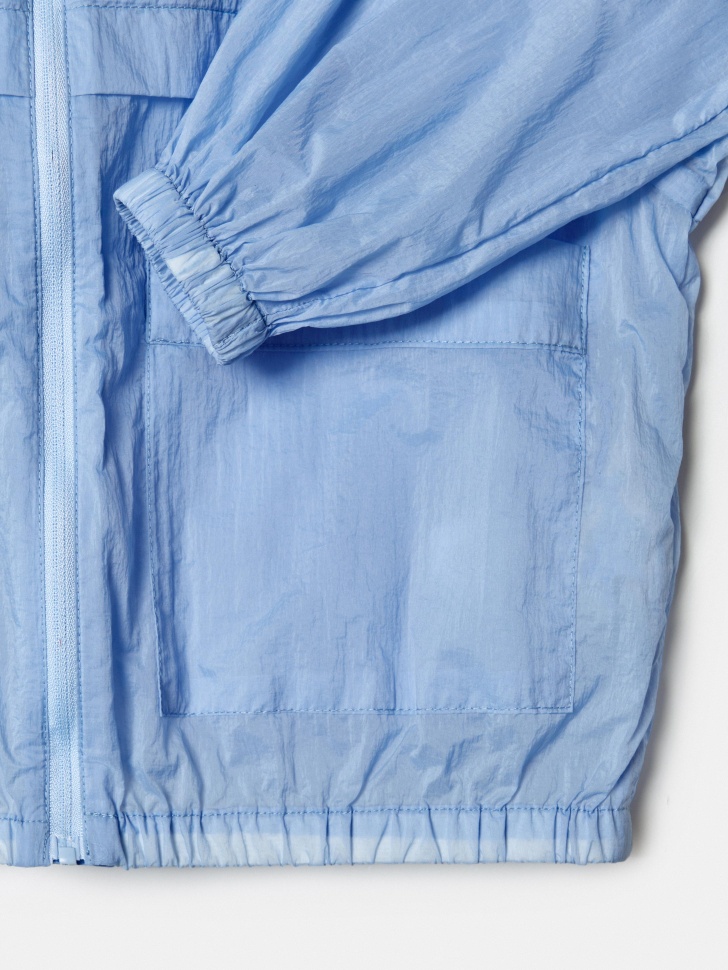 ветровка из полупрозрачного нейлона для девочек универсального стиля с лицевой стороны