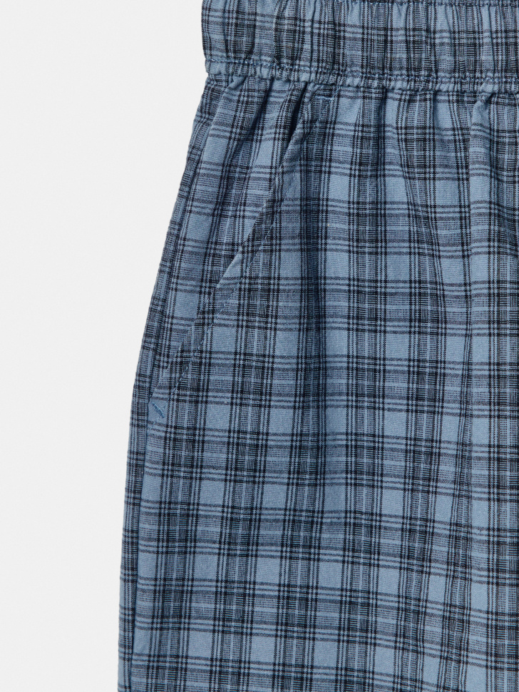 шорты в клетку для мальчиков из россии вид сбоку