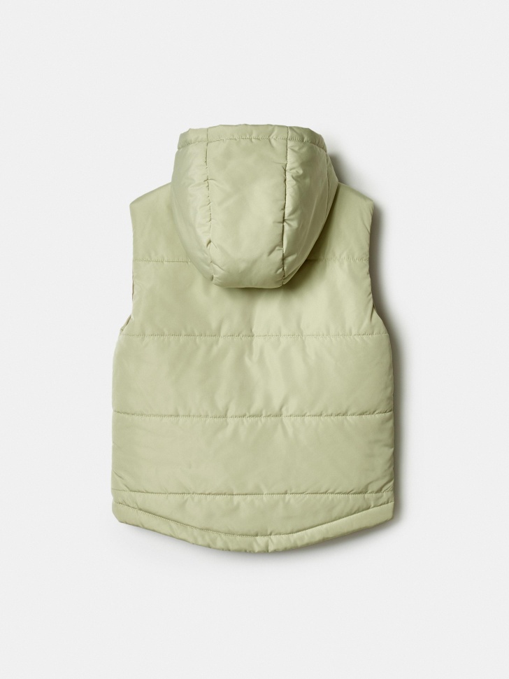 двусторонний жилет с капюшоном для мальчиков универсального стиля с лицевой стороны