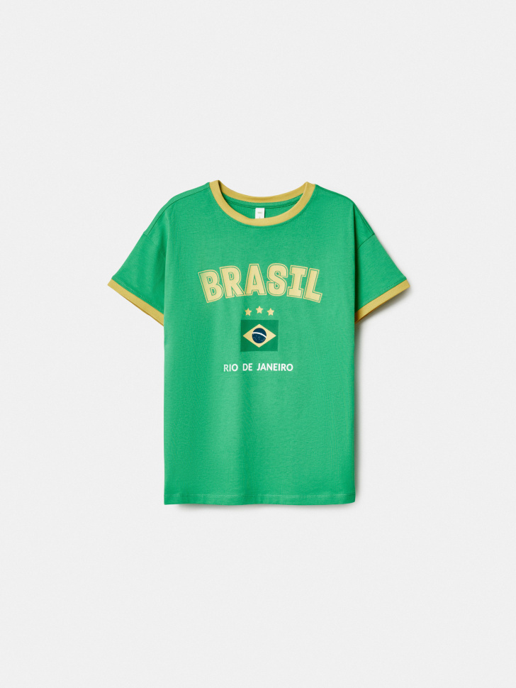 Футболка Sela для девочек, зеленый, арт. 50494