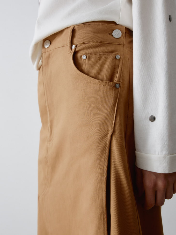 твилловая хлопковая юбка из линейки sela young 4610517116291 в интернет магазине