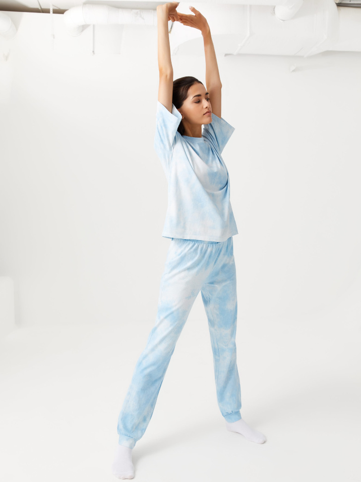 Пижама с принтом тай-дай (фиолетовый, XS) от Sela