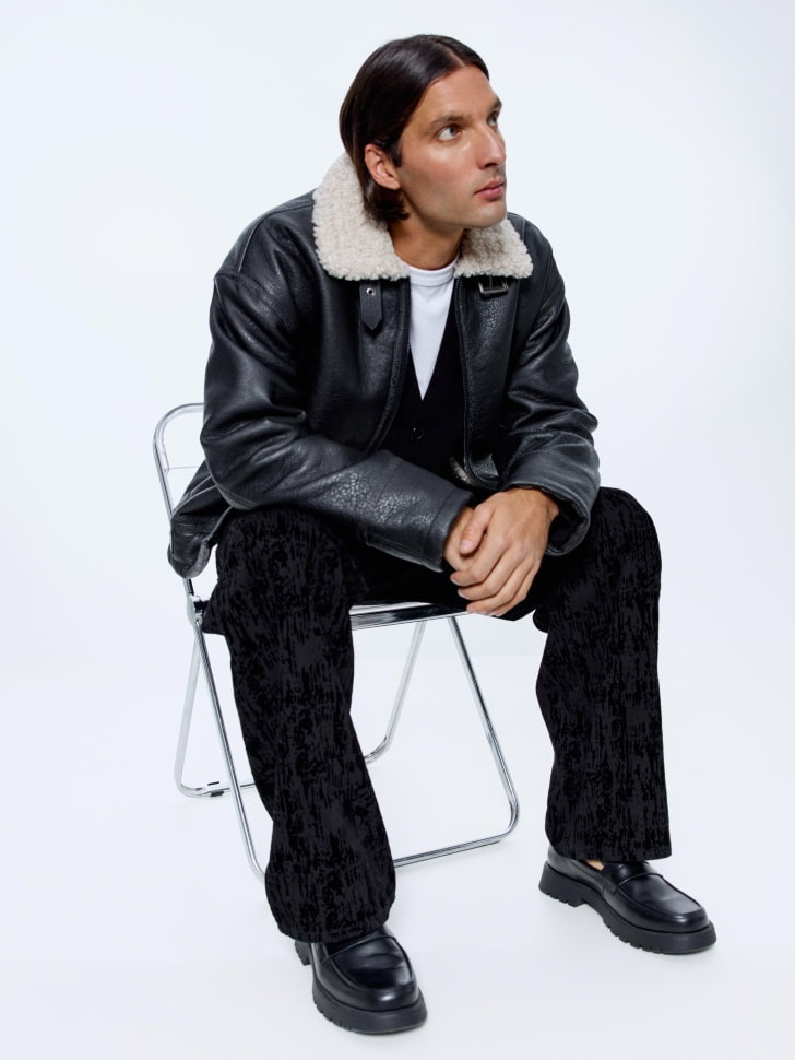 дубленка из искусственной кожи и меха 4680798748177 по акции