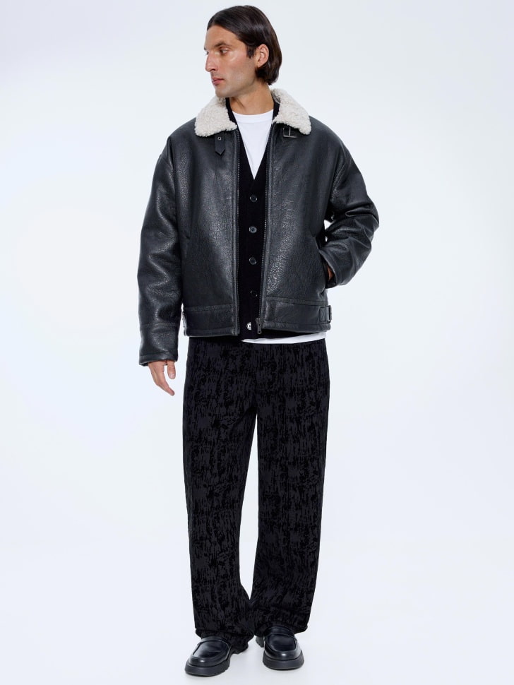 дубленка из искусственной кожи и меха 4680798748177 по низкой цене