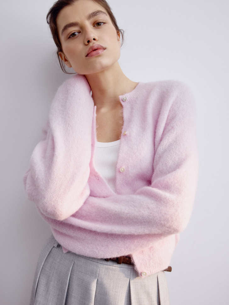 

Кардиган с высоким содержанием шерсти и мохера, SL6801010612