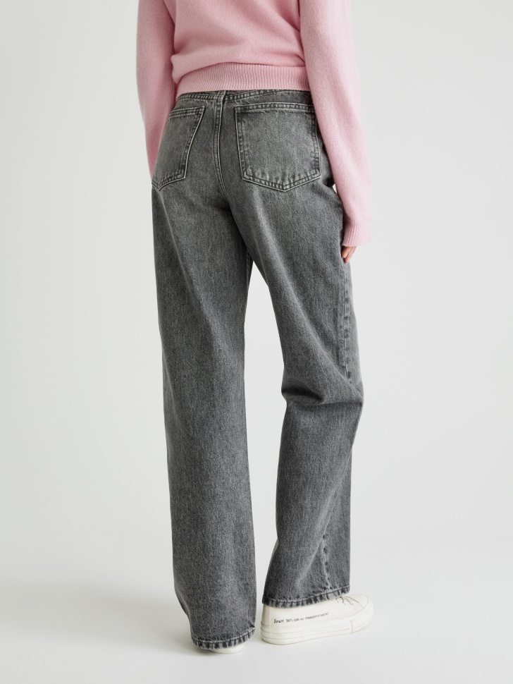 джинсы 411 wide leg из органического хлопка из россии вид сбоку