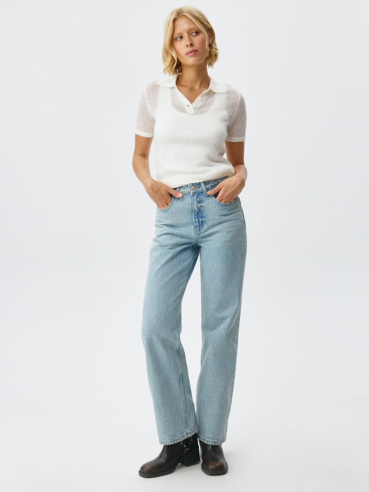 Джинсы 411 WIDE LEG из органического хлопка. Фото №7
