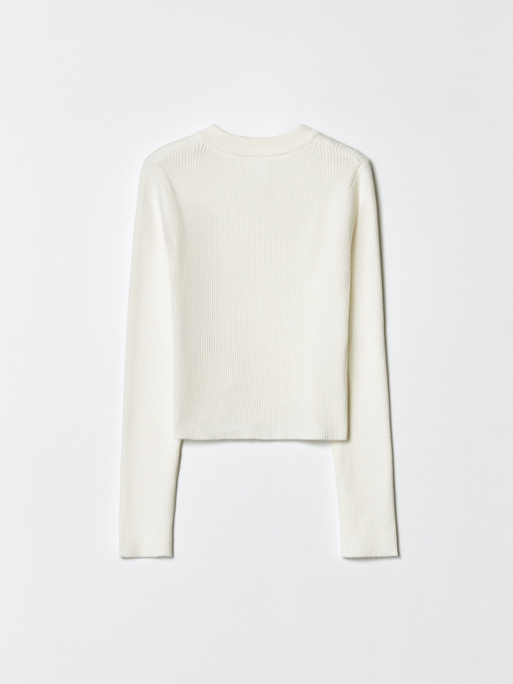 вязаный джемпер для девочек из россии вид сбоку