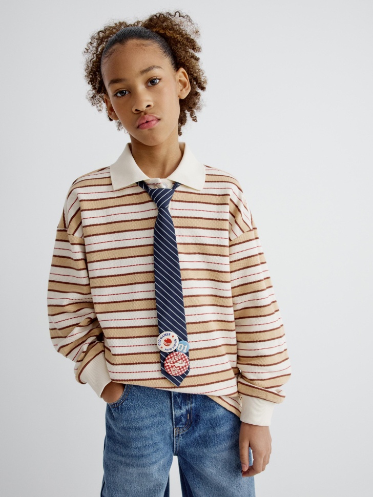 

Поло в полоску для девочек, SL6801050208