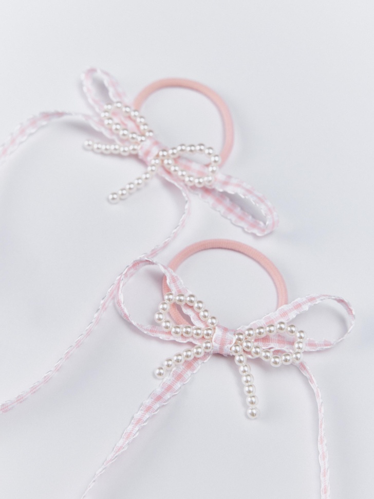 набор резинок с бантиками для девочек от бренда sela вид слева