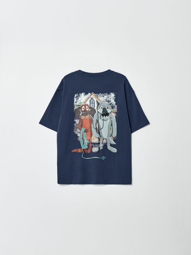 футболка с принтом  x союзмультфильм от бренда sela вид слева