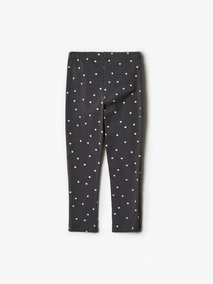 леггинсы с принтом и кружевом для девочек от бренда sela вид слева