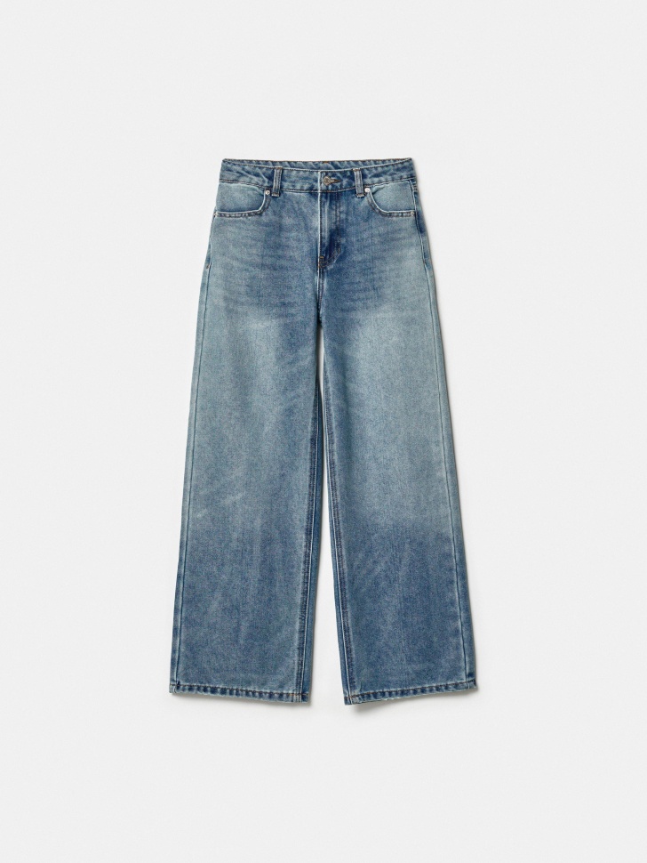 Широкие джинсы SELA для девочек, синий, арт. 45431