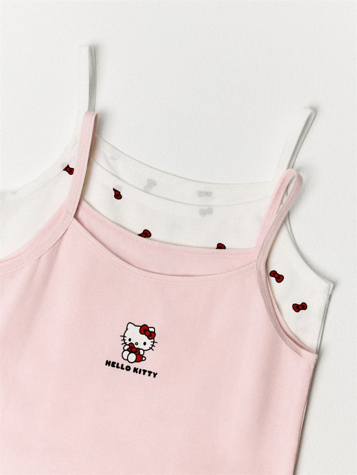 Набор маек для девочек с принтом Hello Kitty, 2 шт.. Фото №2
