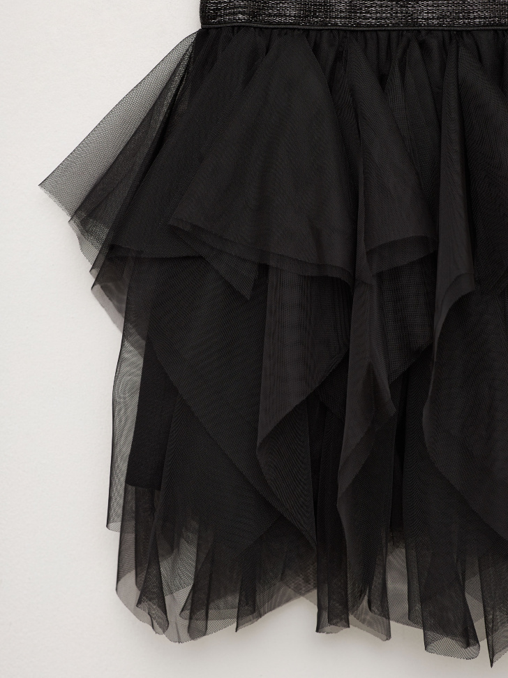 Черная юбка-пачка для девочек (черный, 98) sela 4680168111587 - фото 3