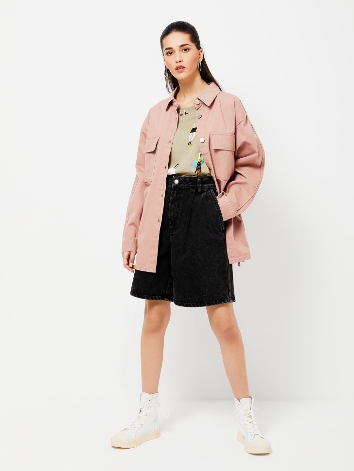 

Джинсовые шорты-бермуды, Серый