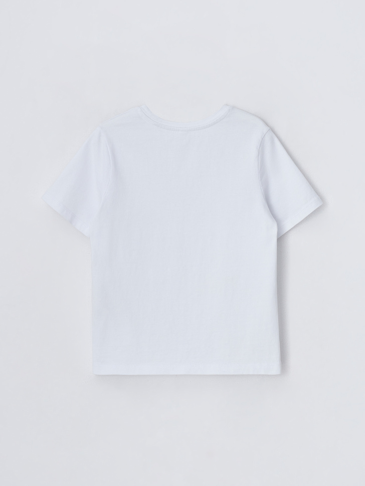 Базовая белая футболка для девочек (белый, 122) sela 4680168194306 - фото 4