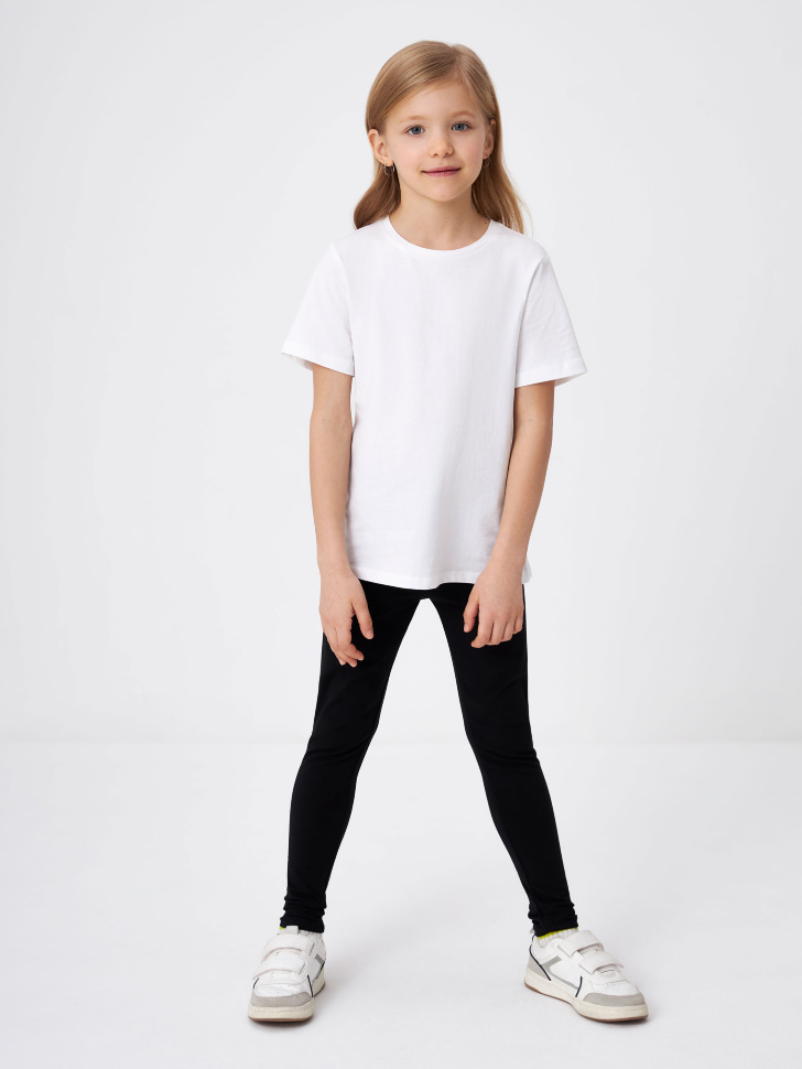 Базовая белая футболка для девочек (белый, 122) sela 4680168194306 - фото 5