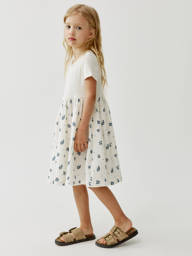 комбинированное платье для девочек 4610517656810 фотография