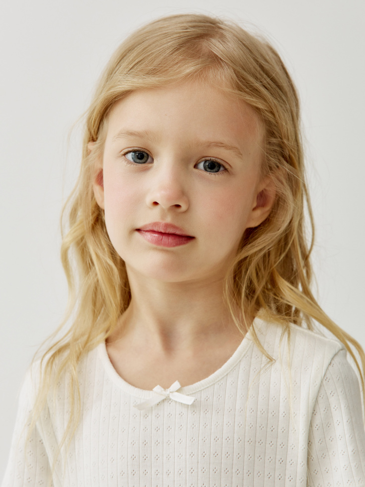 комбинированное платье для девочек от бренда sela вид слева