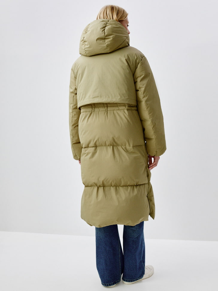 стеганое пальто с капюшоном 4610517072979 по низкой цене